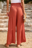 Casual Solid Bandage Loose High Waist Straight Solid Color Bottoms