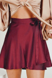 Sweet Elegant Solid Frenulum Loose High Waist Type A Else Bottoms