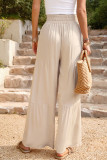 Casual Solid Bandage Loose High Waist Straight Solid Color Bottoms