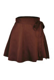 Sweet Elegant Solid Frenulum Loose High Waist Type A Else Bottoms