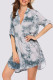 Sexy Vacation Floral Patchwork Swimwears Cover Up