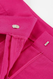Casual Solid Buttons V Neck Sleeveless Two Pieces
