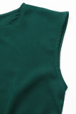 Elegant Solid Frenulum Fold O Neck Pleated Dresses
