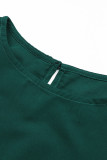 Elegant Solid Frenulum Fold O Neck Pleated Dresses