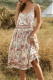 Sweet Bohemian Vacation Print Patchwork Flounce U Neck Printed Dress Dresses