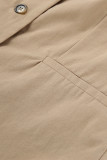 Work British Style Solid Buttons V Neck Sleeveless Two Pieces