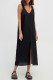 Casual Daily Solid Backless Slit V Neck Sleeveless Dress Dresses