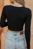 Casual Solid O Neck Tops