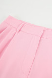 Casual Solid Pocket Loose High Waist Wide Leg Solid Color Bottoms