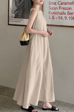 Casual Solid O Neck Vest Dress Dresses