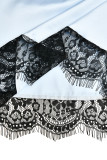 Sexy Solid Lace Patchwork Boat Neck A Line Dresses