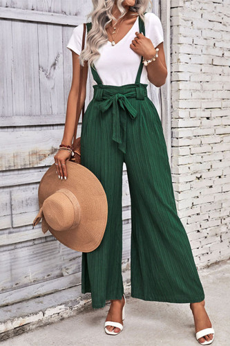 Casual Simplicity Solid Fold Loose Jumpsuits
