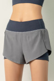 Fake Two Piece Fitness Pocket Athleisure Yoga Pants