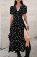 Elegant College Butterfly Print Patchwork V Neck A Line Dresses