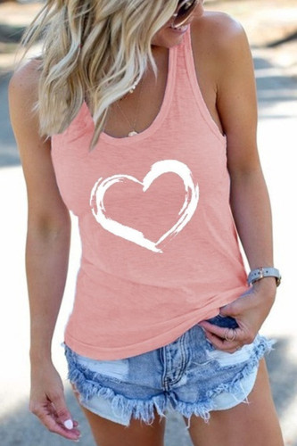 Casual Sweet Print Patchwork U Neck Tops