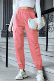 Casual Street Solid Pocket Regular High Waist Pencil Solid Color Bottoms