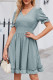 Celebrities Elegant Polka Dot Solid Color V Neck Waist Skirt Dresses