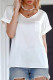 Daily Simplicity Solid Pocket V Neck T-Shirts