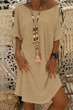 Casual Daily Solid O Neck T-shirt Dress Dresses
