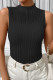 Sexy Simplicity Solid See-through Half A Turtleneck Tops