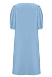 Casual Solid V Neck A Line Dresses