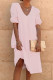 Casual Solid V Neck A Line Dresses
