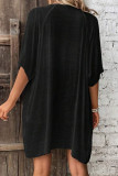 Casual Vacation Solid Frenulum Swimwears Cover Up