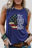 Casual Print Patchwork O Neck Tops