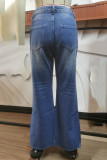 Street Elegant Make Old Regular Denim Jeans