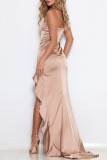 Sexy Celebrities Solid Flounce Princess Dresses