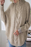 Casual Solid Patchwork Half A Turtleneck Tops