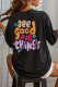 Casual Letter Print Patchwork O Neck T-Shirts