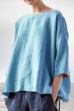 Casual Solid Make Old O Neck T-Shirts
