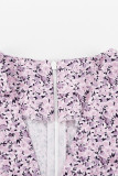 Elegant Floral Hollowed Out V Neck A Line Dresses