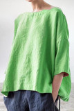 Casual Solid Make Old O Neck T-Shirts