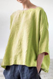 Casual Solid Make Old O Neck T-Shirts