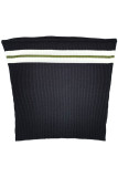 Sexy Striped Contrast Strapless Tops