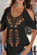 Casual College Print Patchwork O Neck T-Shirts