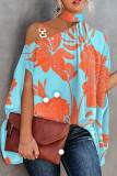 Elegant Print Metal Accessories Decoration Halter Tops