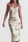 Elegant Floral Lace Patchwork One Step Skirt Dresses
