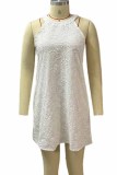 Casual Sweet Solid O Neck A Line Dresses