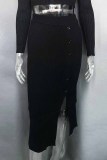 Elegant Solid Slit Pencil Bottoms