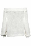 Street Solid Patchwork Off the Shoulder Tops