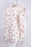 Sweet Print Patchwork Peter Pan Collar Tops