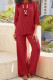 Casual Solid O Neck Half Sleeve Two Pieces