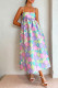 Sweet Floral Frenulum Sling Dress Dresses