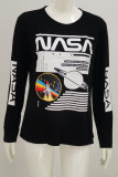 Casual Street Print O Neck Tops