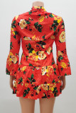 Bohemian Floral V Neck Printed Dress Dresses