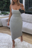 Sexy Solid Sling Dress Dresses