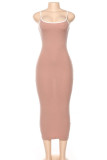 Sexy Solid Sling Dress Dresses